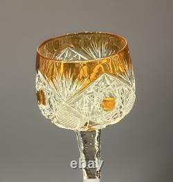 DEFECTIVE Nachtmann Traube Wine Glass Set Of 4 Cut to Clear Crystal Amet G3D
