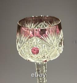 DEFECTIVE Nachtmann Traube Wine Glass Set Of 4 Cut to Clear Crystal Amet G3D