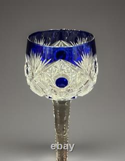 DEFECTIVE Nachtmann Traube Wine Glass Set Of 4 Cut to Clear Crystal Amet G3D