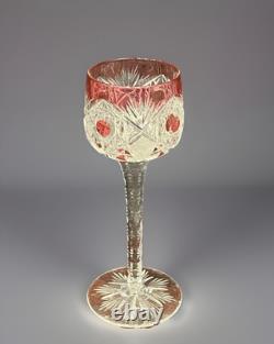 DEFECTIVE Nachtmann Traube Wine Glass Set Of 4 Cut to Clear Crystal Amet G3D