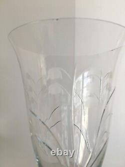 DUNCAN & MILLER Crystal Glasses 6 Pcs LILY Of The VALLEY Ice Tea Water Hand Cut