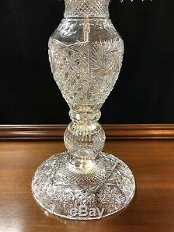 Decorator Pr Large 33 Cut Glass Crystal Lamps Dome Top 25 Beveled Prisims Each