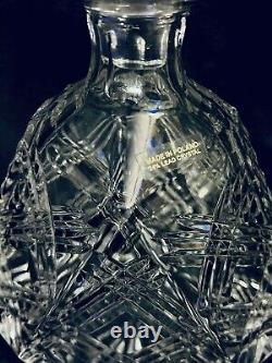 Deep Cut Triangular 24% Lead Crystal Glass Spirits Decanter & Stopper Poland 11