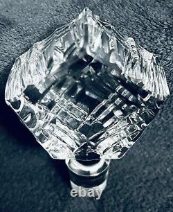 Deep Cut Triangular 24% Lead Crystal Glass Spirits Decanter & Stopper Poland 11