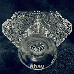 Deep Cut Triangular 24% Lead Crystal Glass Spirits Decanter & Stopper Poland 11
