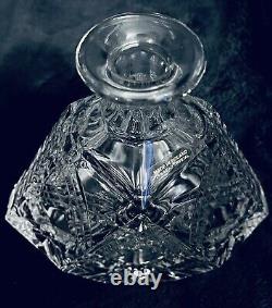 Deep Cut Triangular 24% Lead Crystal Glass Spirits Decanter & Stopper Poland 11