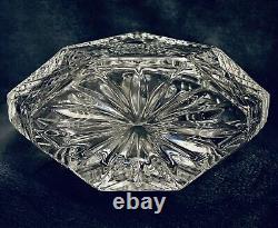 Deep Cut Triangular 24% Lead Crystal Glass Spirits Decanter & Stopper Poland 11