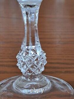 Diamond Cut Depression Crystal Clear Goblet Glassware 31 Pieces Ball Stemmed