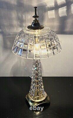 Dresden Vintage Art Glass Cut Crystal Table Lamp Mushroom Dome Extremely Rare