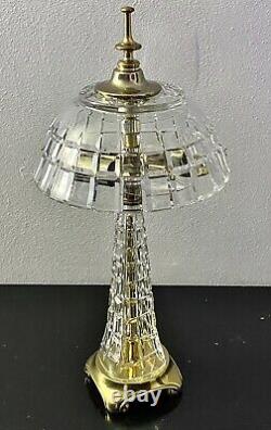 Dresden Vintage Art Glass Cut Crystal Table Lamp Mushroom Dome Extremely Rare