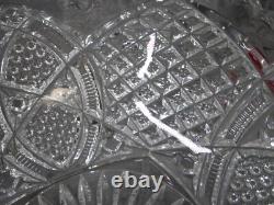 Duncan's Sons Compote Pedestal Dish Early American Pattern Glass Cut Crystal