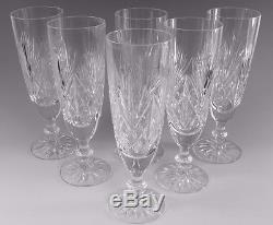 EDINBURGH Crystal IONA Cut Champagne Flute Glasses Set of 6