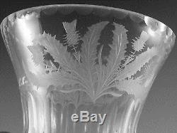 EDINBURGH Crystal THISTLE Cut Large Vase 8