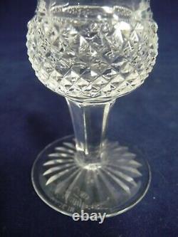 EDINBURGH SCOTLAND THISTLE PATTERN CUT CRYSTAL CORDIAL SET with8 LIQUEUR GLASSES