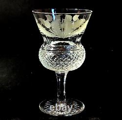EDINBURGH THISTLE CLARET WINE GLASS, Cut Lead Crystal, 4 1/2, 3 Oz, Scotland