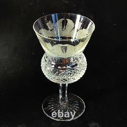 EDINBURGH THISTLE CLARET WINE GLASS, Cut Lead Crystal, 4 1/2, 3 Oz, Scotland