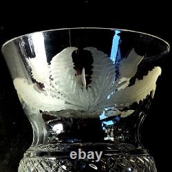 EDINBURGH THISTLE CLARET WINE GLASS, Cut Lead Crystal, 4 1/2, 3 Oz, Scotland