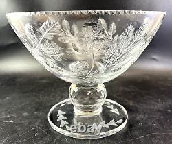 Early 19th C Cut Glass Crystal Footed Compote