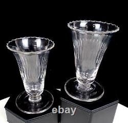 Early Irish Georgian Antique Crystal Cut 2 Piece 4 1/8 Jelly Glasses 1780-1820