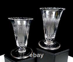 Early Irish Georgian Antique Crystal Cut 2 Piece 4 1/8 Jelly Glasses 1780-1820