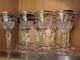 Ebeling & Reuss Marchioness Gold Rim Cut To Clear Crystal Sherry Glass set of 8