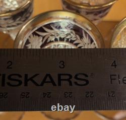 Ebeling & Reuss Marchioness Gold Rim Cut To Clear Crystal Sherry Glass set of 8 Ebeling & Reuss Marchioness Gold Rim Cut To Clear Crystal Sherry Glass set of 8