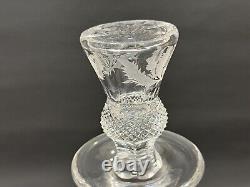 Edinburgh Crystal Scotland Cut Crystal Thistle Ships Decanter withStopper, 11 1/4