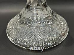 Edinburgh Crystal Scotland Cut Crystal Thistle Ships Decanter withStopper, 11 1/4