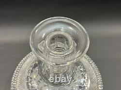Edinburgh Crystal Scotland Cut Crystal Thistle Ships Decanter withStopper, 11 1/4