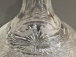 Edinburgh Crystal Scotland Cut Crystal Thistle Ships Decanter withStopper, 11 1/4