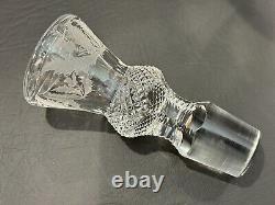 Edinburgh Crystal Scotland Cut Crystal Thistle Ships Decanter withStopper, 11 1/4