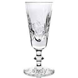 Edinburgh Crystal Star of Edinburgh Signed Champagne Flute Cut Glass Set 4 6.5