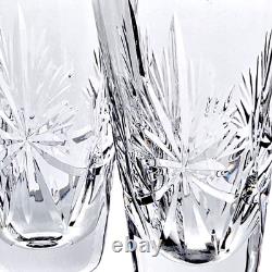 Edinburgh Crystal Star of Edinburgh Signed Champagne Flute Cut Glass Set 4 6.5