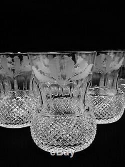 Edinburgh Crystal Thistle (cut) 8 Oz. Old Fashioned Glass Made In Scotland