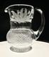 Edinburgh Cut Glass Crystal Thistle 6 1/4 Tall Pitcher