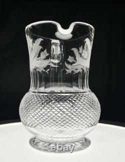 Edinburgh Cut Glass Crystal Thistle 6 1/4 Tall Pitcher