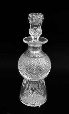 Edinburgh Scotland Crystal Cut Glass 7.75 inch Cordial Wine Decanter in Thistle