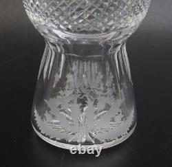 Edinburgh Scotland Crystal Cut Glass 7.75 inch Cordial Wine Decanter in Thistle