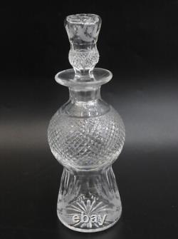 Edinburgh Scotland Crystal Cut Glass 7.75 inch Cordial Wine Decanter in Thistle
