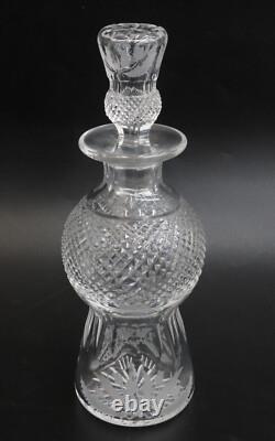 Edinburgh Scotland Crystal Cut Glass 7.75 inch Cordial Wine Decanter in Thistle