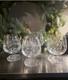 Edinburgh Set of 4 Clear Cut Crystal Brandy Glasses, Etched Star Of David