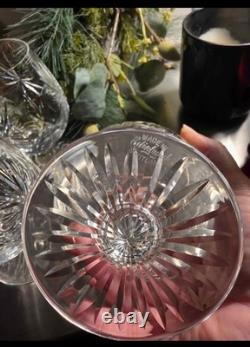 Edinburgh Set of 4 Clear Cut Crystal Brandy Glasses, Etched Star Of David