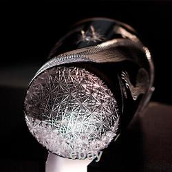 Edo Kiriko Crystal Whiskey Glasses Hand Cut To Black 9oz Gift Packing