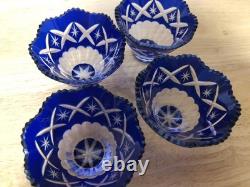 Edo Kiriko Cut Glass 13 pieces set Handmade Crystal from Japan