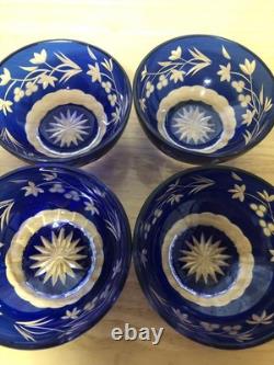 Edo Kiriko Cut Glass 13 pieces set Handmade Crystal from Japan