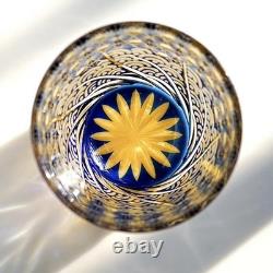 Edo style Color Hand Cut Crystal Glass Tumbler Whisky Gass 9 Oz Glassware wit