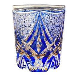 Edo style Hand Cut Crystal Whisky Glass 250ml Whiskey Glasses -Cocktail-Vodka