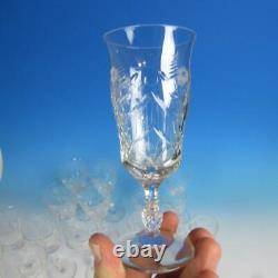 Elegant Glass Etched and Cut 26 Stems Waters, Wines, Champagnes