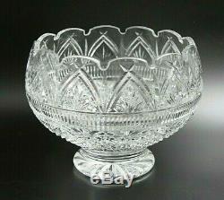Elegant Waterford Cut Crystal Large Footed Centerpiece 10 Bowl