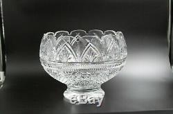 Elegant Waterford Cut Crystal Large Footed Centerpiece 10 Bowl